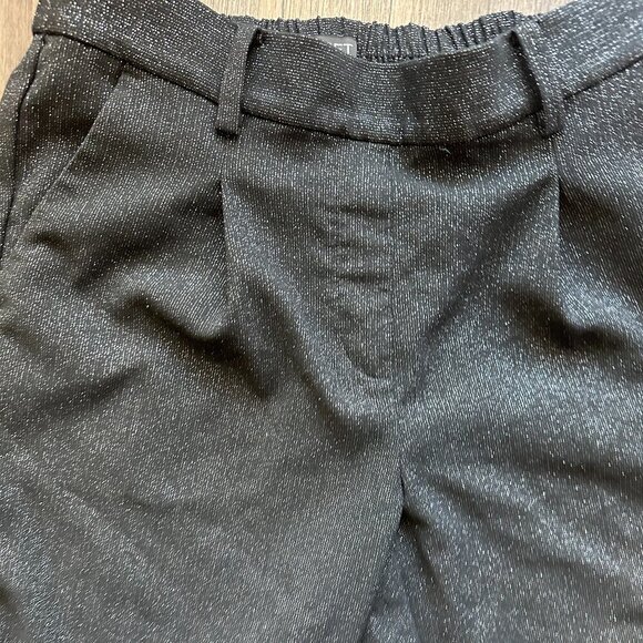 LOFT Women's Sparkly Black Tapered Pants - Size M - Picture 4 of 4